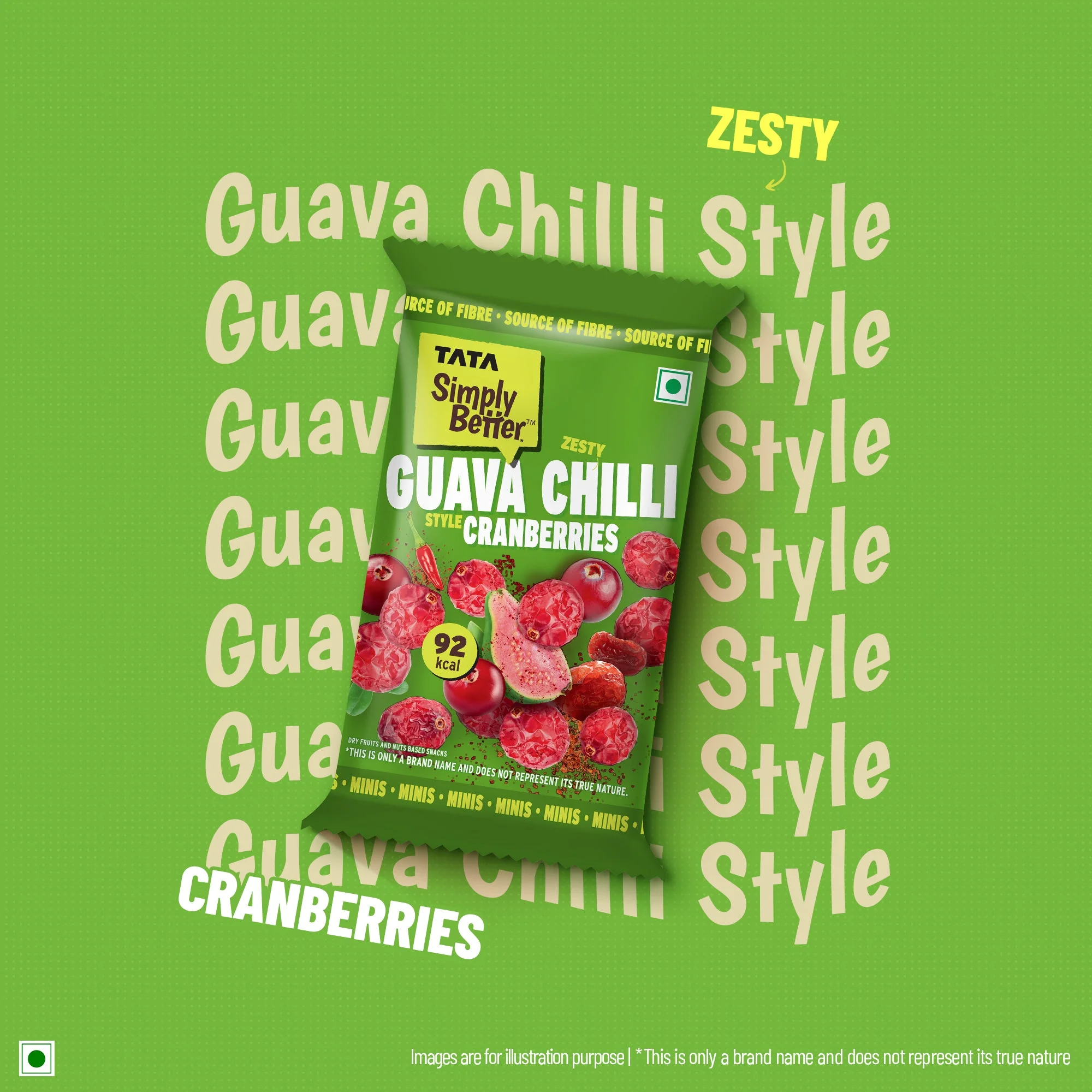 Tata Simply Better Chilli Guava Flavored Cranberry 25g x Pack of 6 - 150g - Image 4