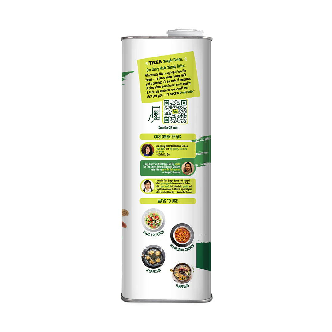 Tata Simply Better Groundnut (Peanut) Oil 5L | 100% Pure, Unrefined & Cold-pressed | Hexane-Free - Image 5